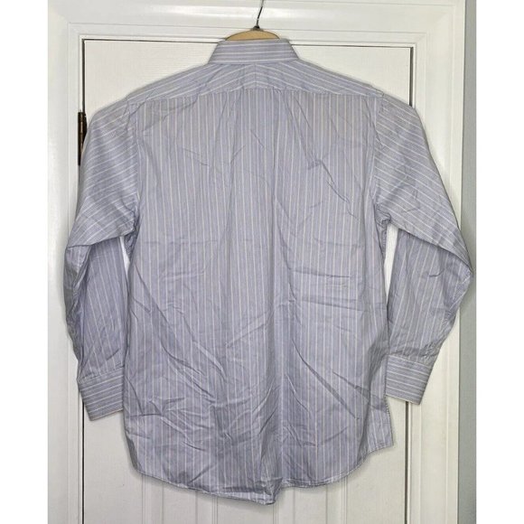 Brooks Brothers Makers And Merchants Mens Slim Button Down Blue Stripes 16/33 - Picture 4 of 5